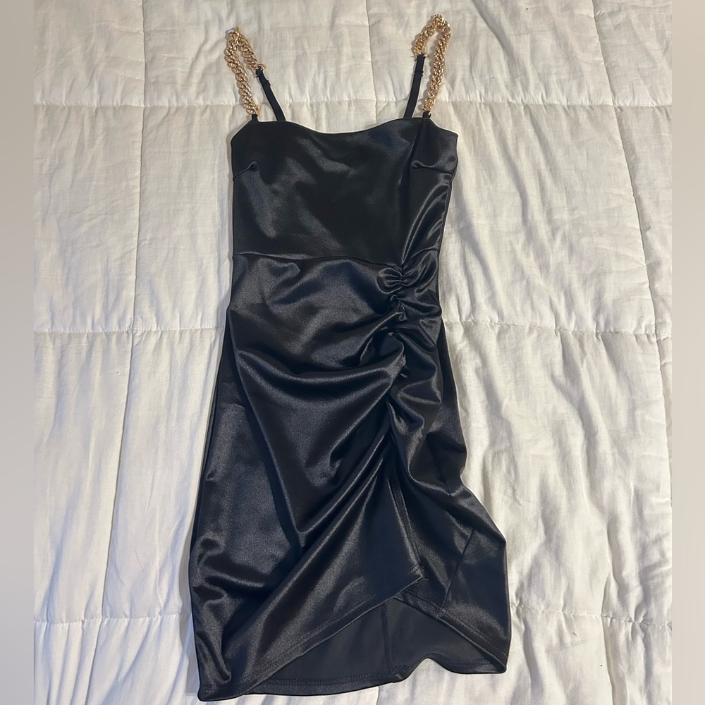 Black mini dress